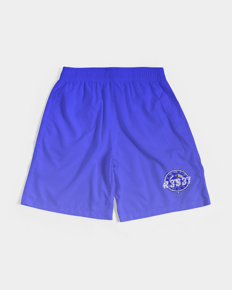 Royal Blue/White/Ombre/Polyester Sweat Shorts - R3S3T Clothing