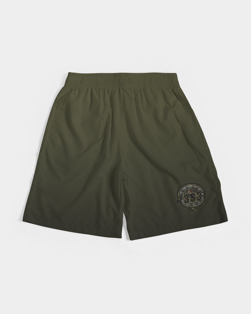 Olive Green/Black/Polyester/Ombre Sweat Shorts - R3S3T Clothing