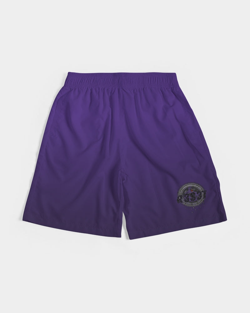 Purple/Black/Ombre/Polyester Sweat Shorts - R3S3T Clothing